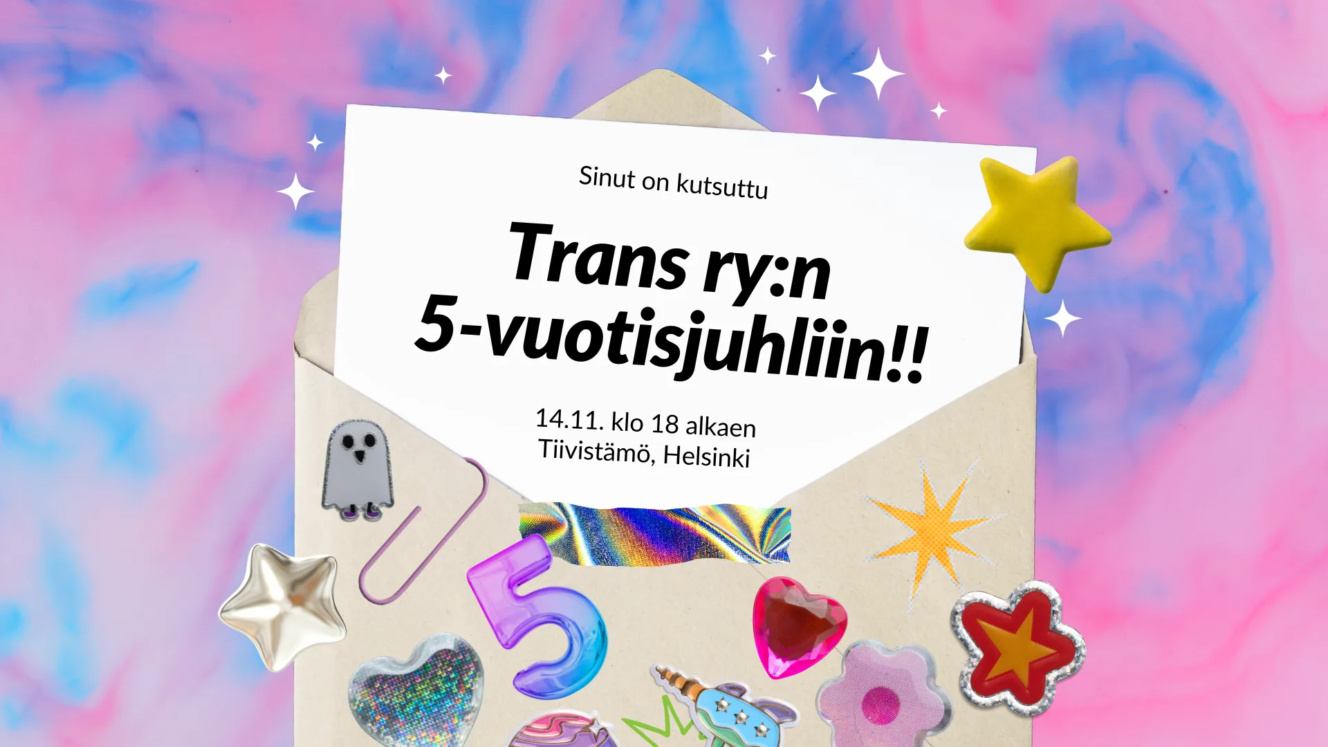 Olet kutsuttu Trans ry:n 5-vuotisjuhliin!!
